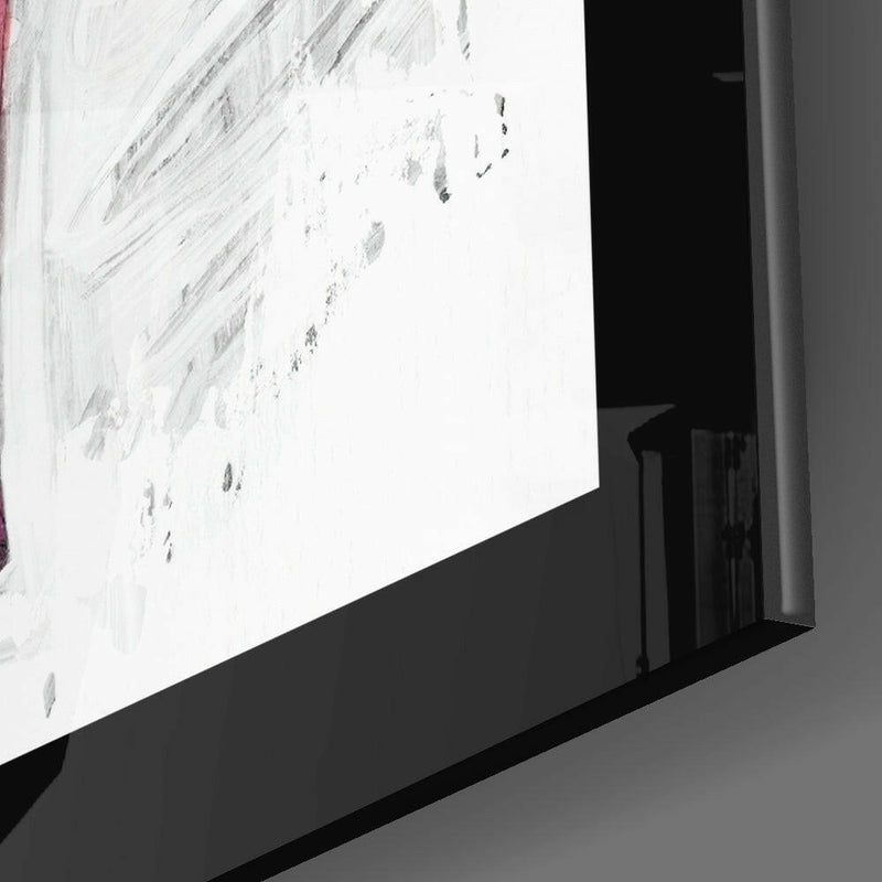 Lonely Flamingo Glass Wall Art