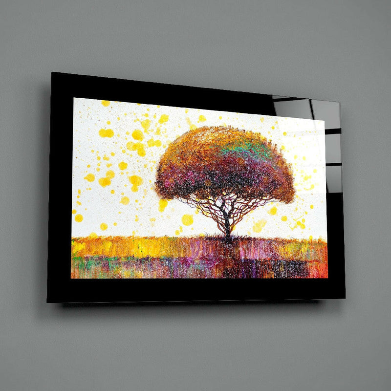 Colorful Dream Tree Glass Wall Art