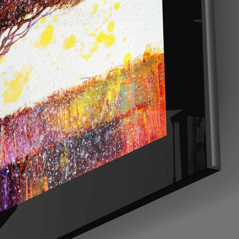 Colorful Dream Tree Glass Wall Art