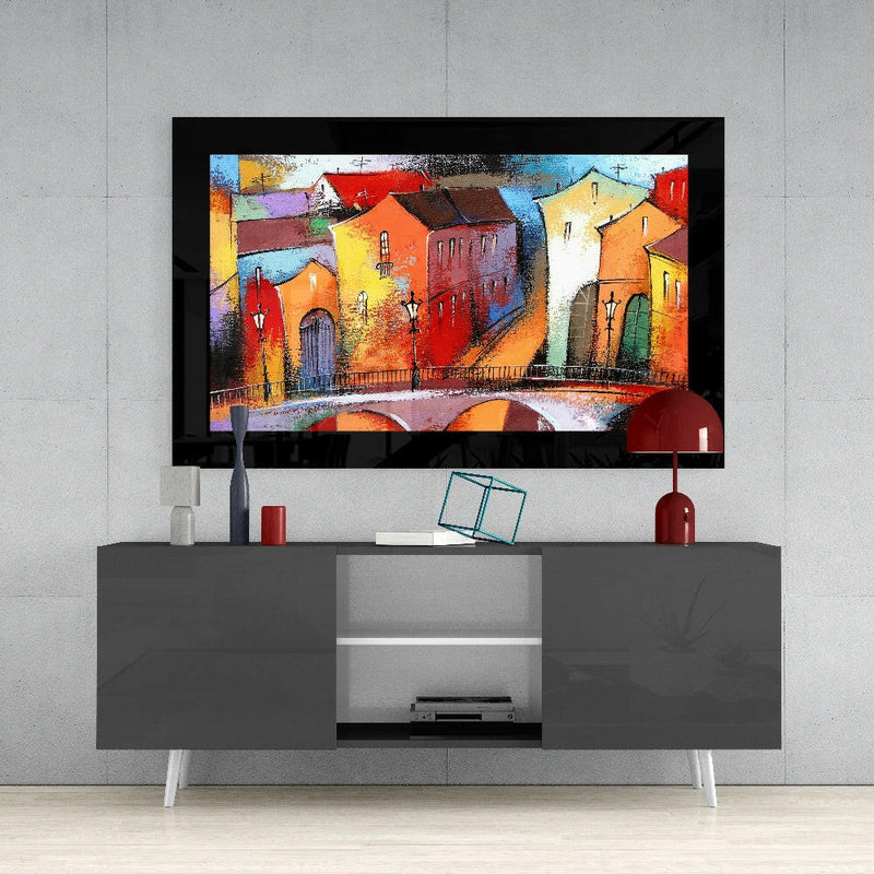 City Landscape Glass Wall Art
