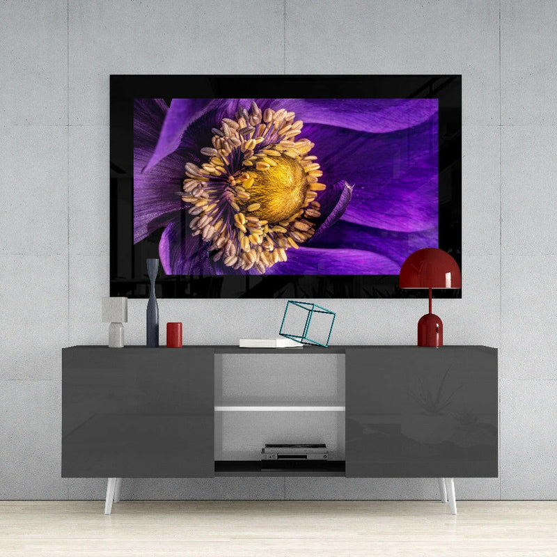 Passionflower Flower Glass Wall Art
