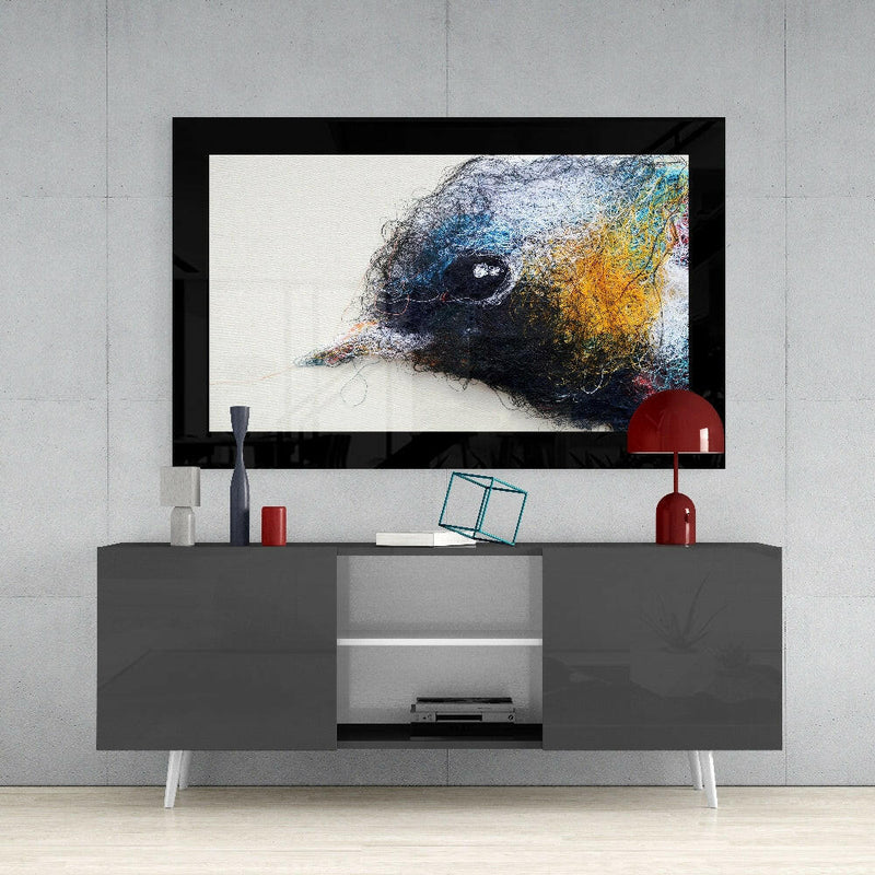 Cute Bird Glass Wall Art