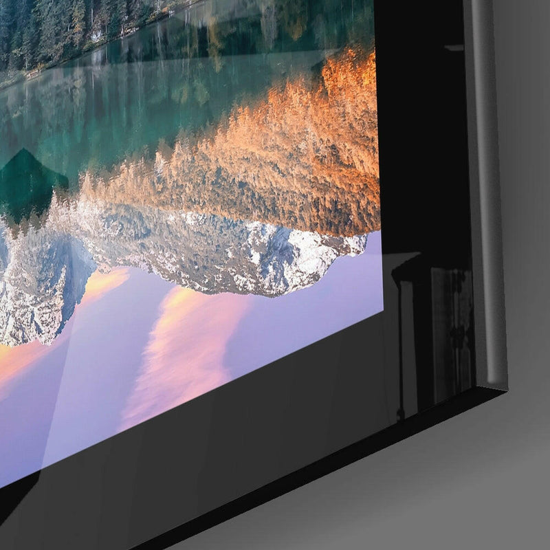 Glacier Lake Glass Wall Art