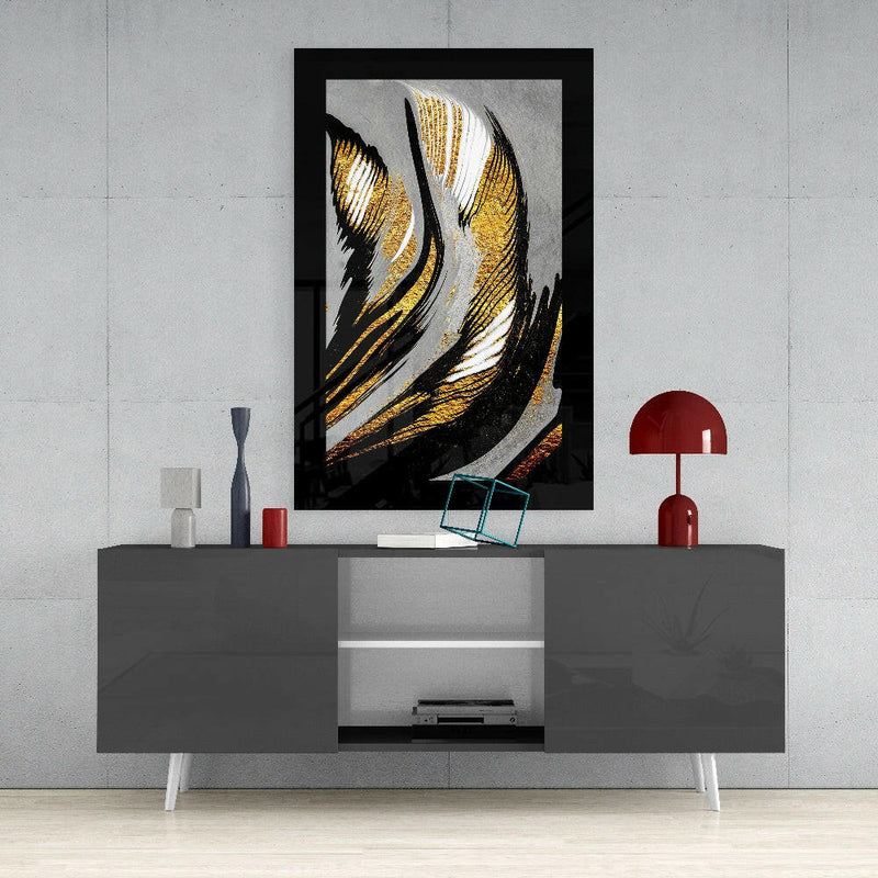 Gold Dust Glass Wall Art