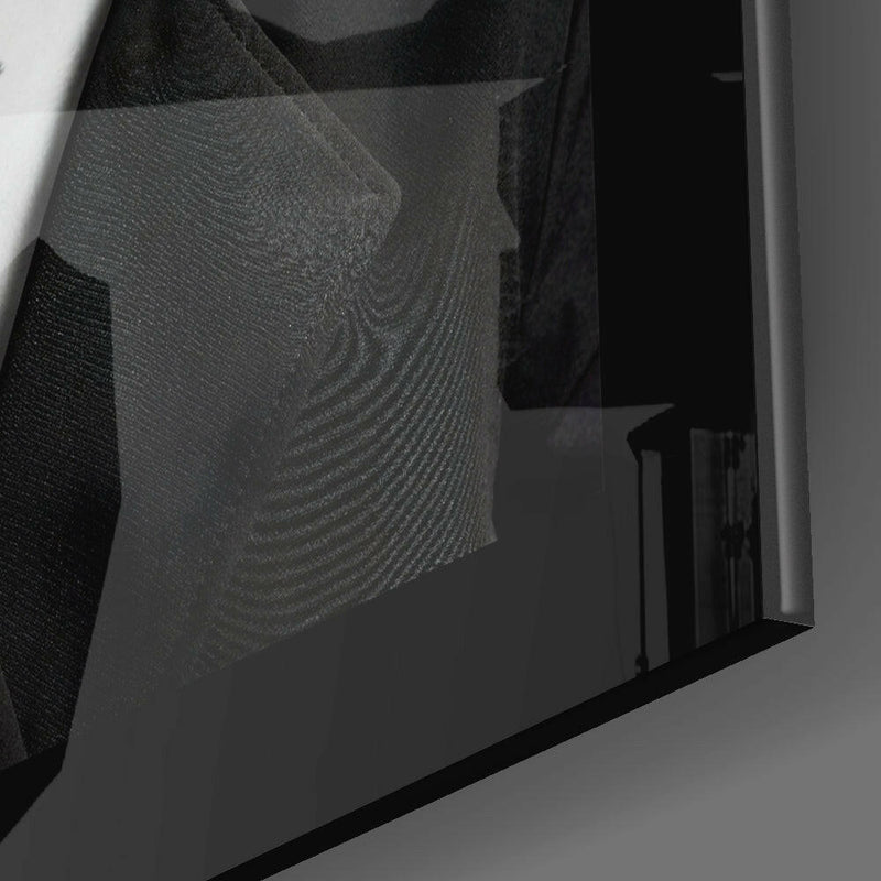 Smoke and Woman Glass Wall Art