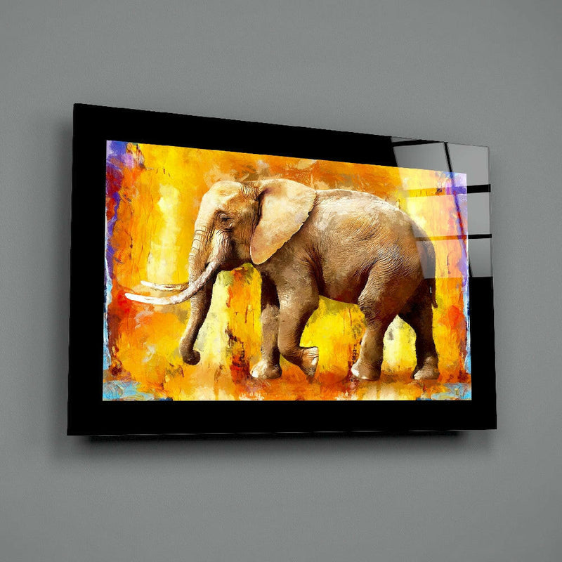 Elephant Glass Wall Art