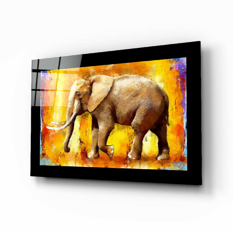 Elephant Glass Wall Art