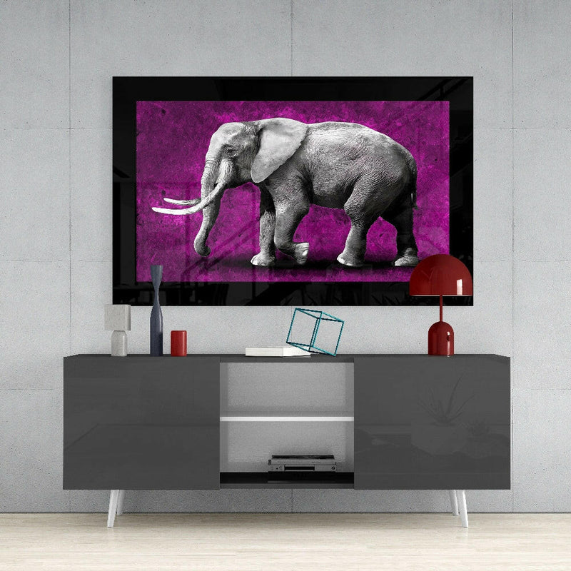 Elephant Glass Wall Art