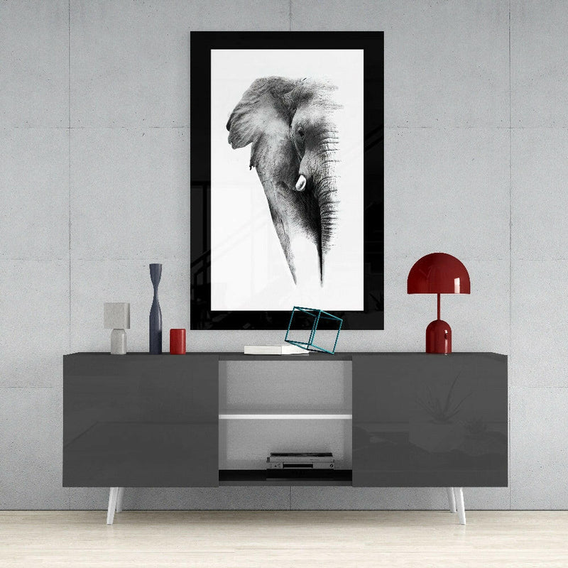 Elephant Glass Wall Art