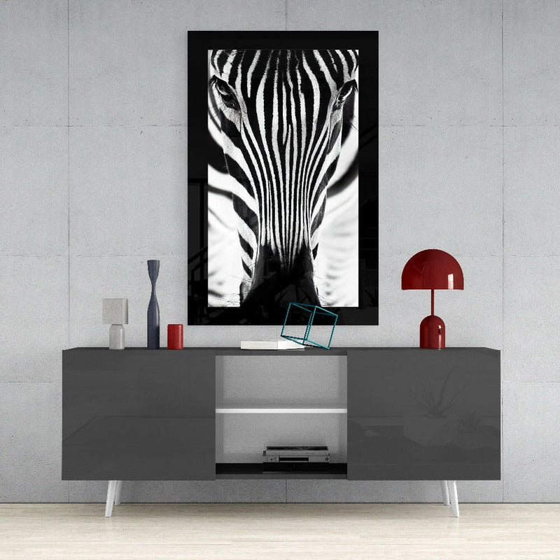 Zebra Glass Wall Art