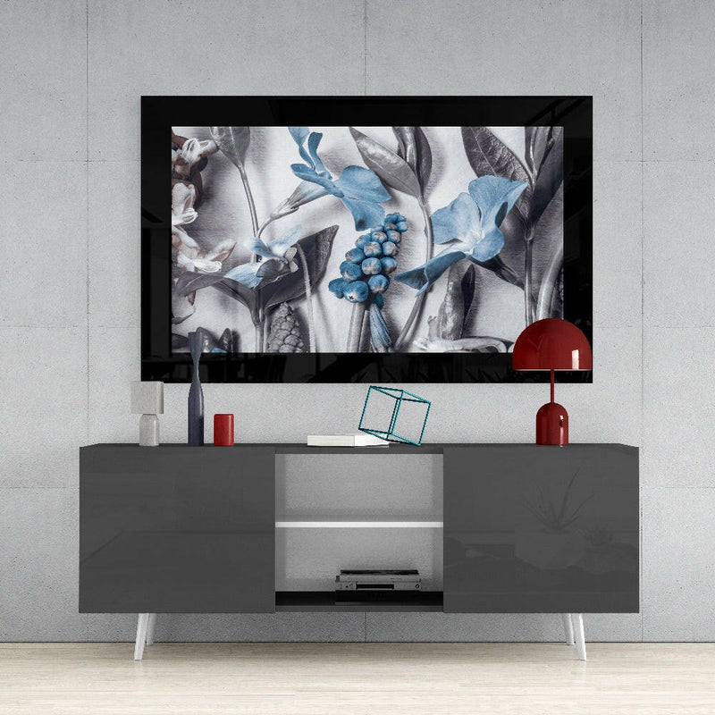 Flower Arrangement Glass Wall Art