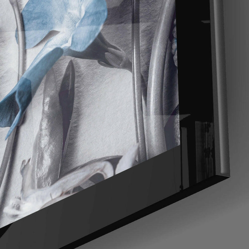 Flower Arrangement Glass Wall Art