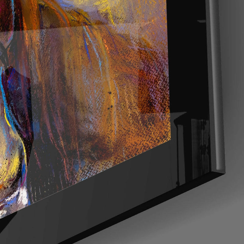 Farm Horses Glass Wall Art