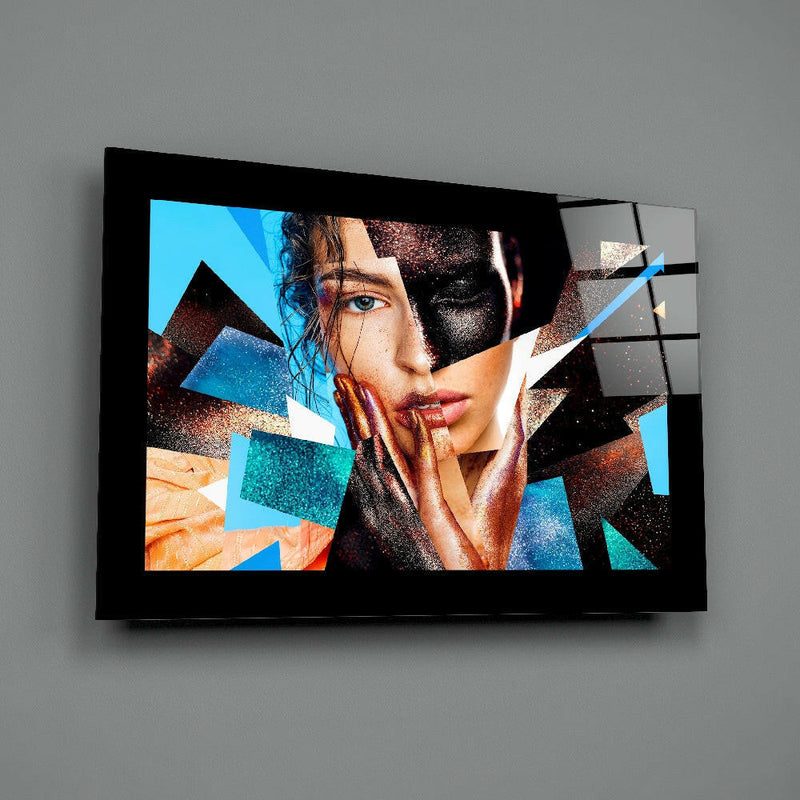 Modern Woman Glass Wall Art