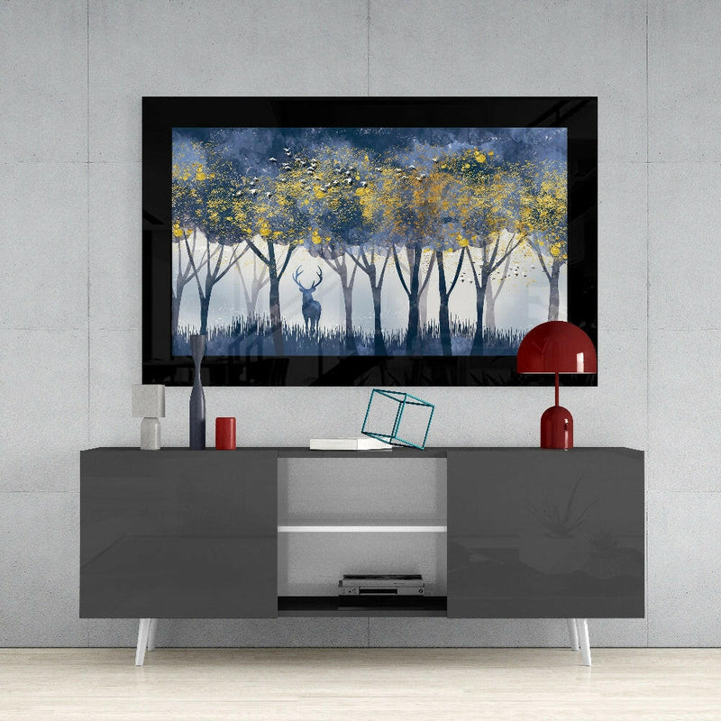 Silent Forest Glass Wall Art