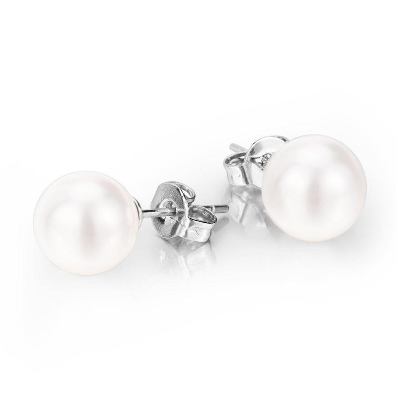 Amy and Annette 4.00 CTTW Cultured Pearl Earring in 18K Gold