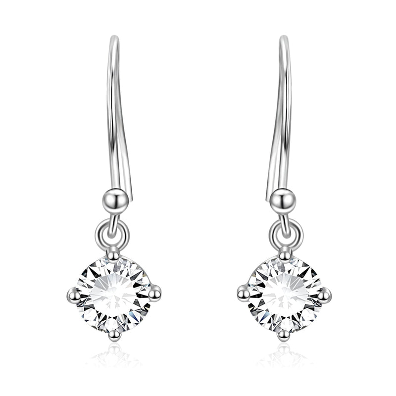 Sterling Silver Naked Genuine Crystal Earrings