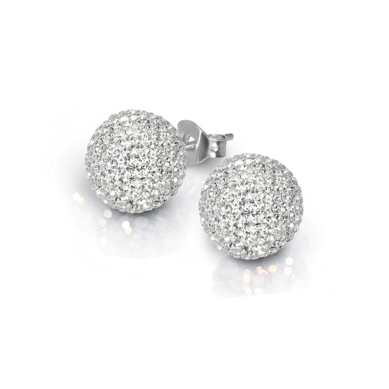 Genuine Crystal Ball Earring Stud