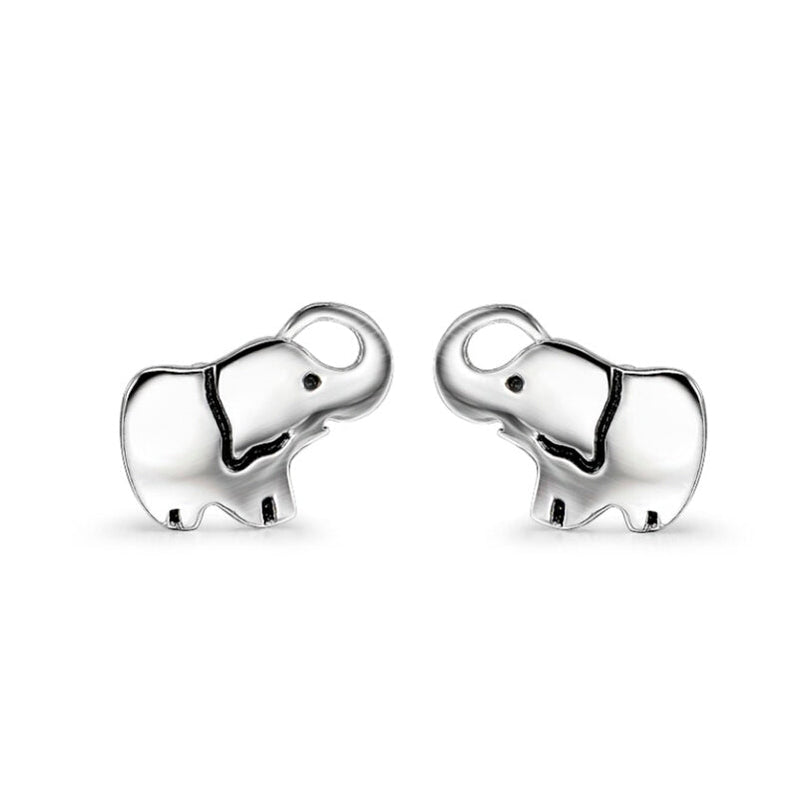 Sterling Silver Minimalist Elephant Earrings