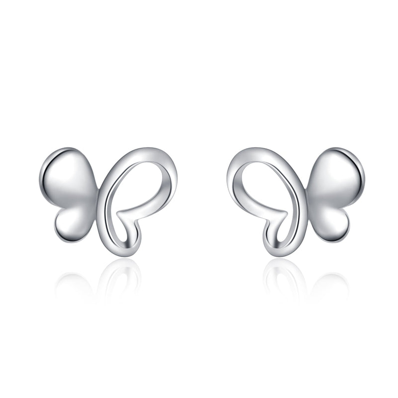 Solid Sterling Silver Butterfly Earrings