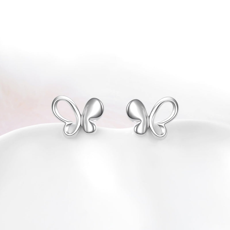 Solid Sterling Silver Butterfly Earrings