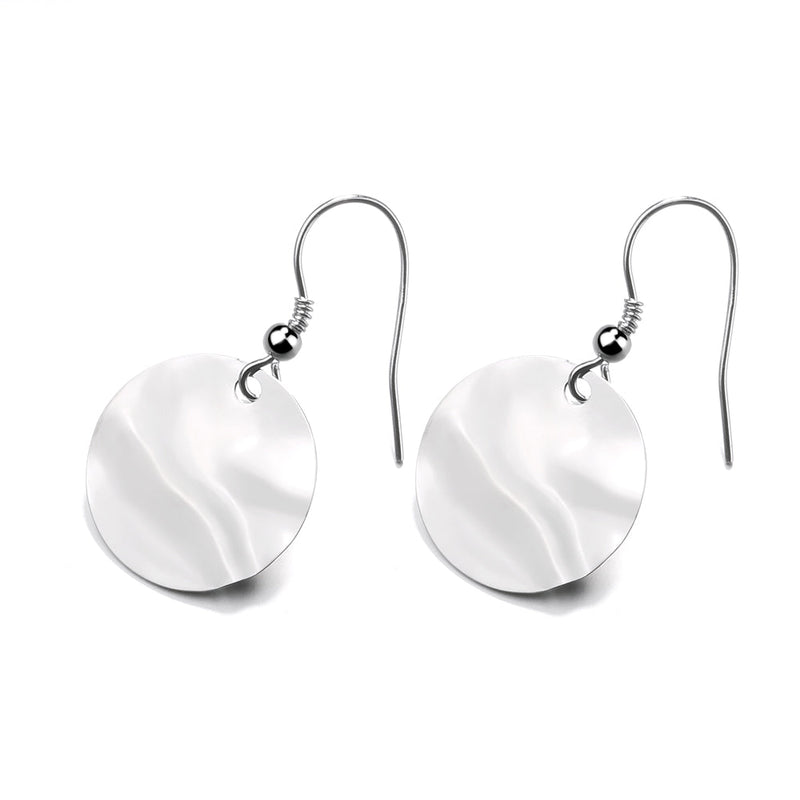 Sterling Silver Hammered Hook Earrings