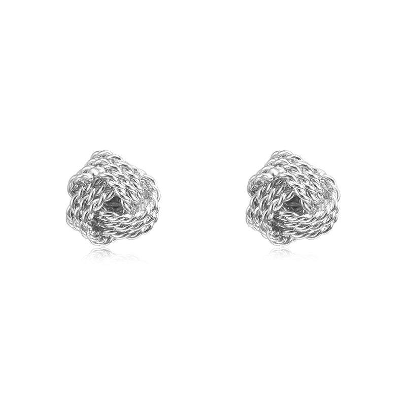 Sterling Silver Love Knot Stud Earring