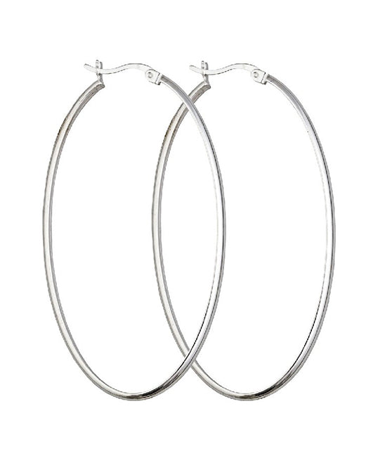 Sterling Silver 40mm Hoop Earrings