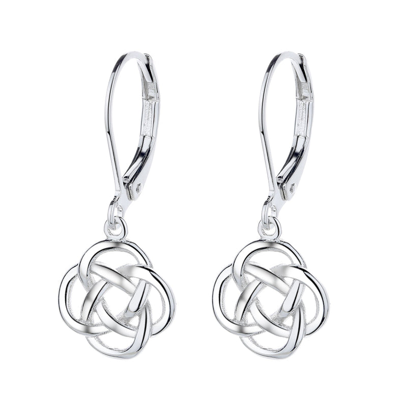 Sterling Silver Celtic Leverback Earrings