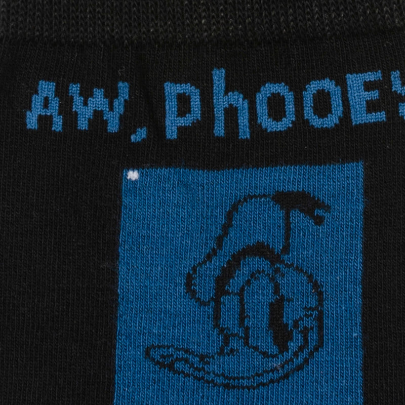 Disney Donald Duck Black Dress Socks & Blue Mickey Mouse Lapel Pin Gift Set