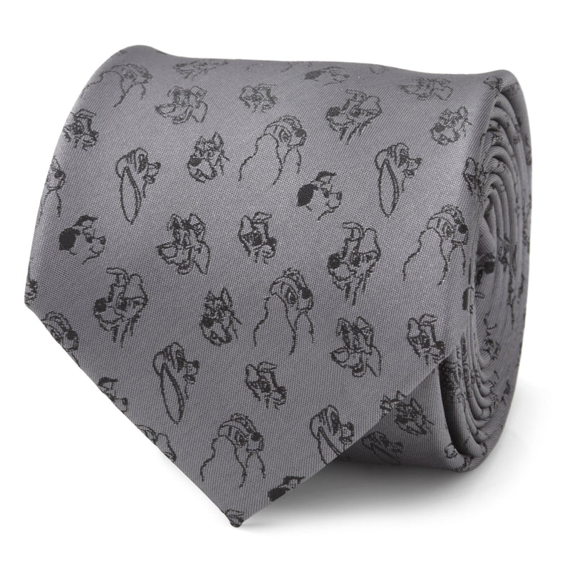 Disney Dogs Gray Men's Tie
