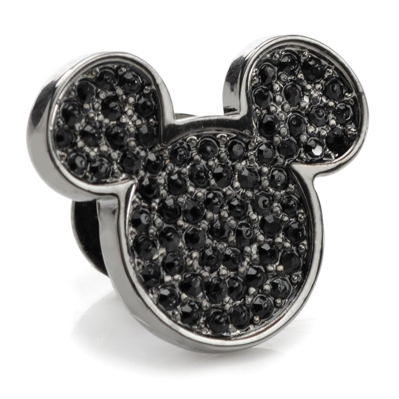 Disney Mickey Mouse Black Pave Crystal Lapel Pin
