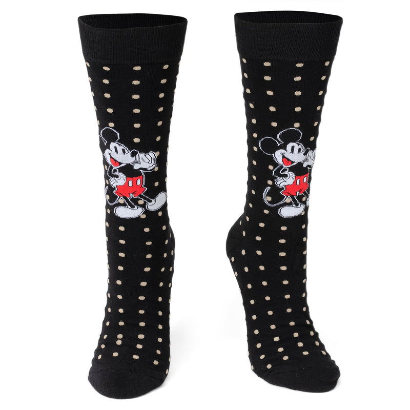 Disney Mickey Mouse Dot Socks and Blue Lapel Pin Gift Set