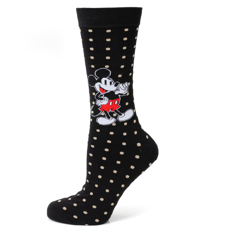 Disney Mickey Mouse Dot Socks and Blue Lapel Pin Gift Set