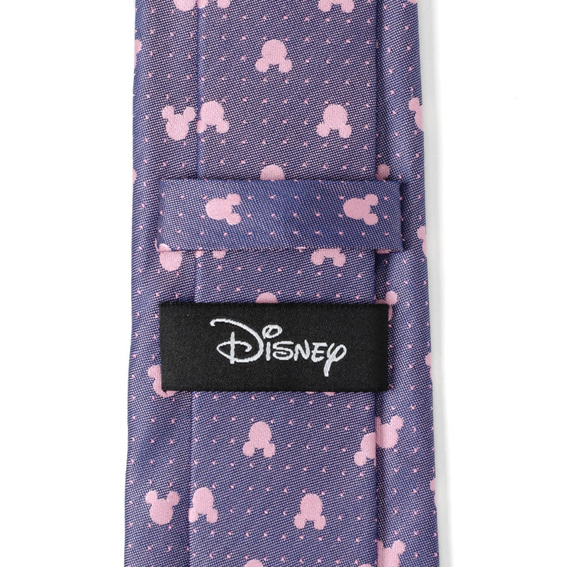 Disney Mickey Mouse Purple and Pink Dot Silhouette Tie