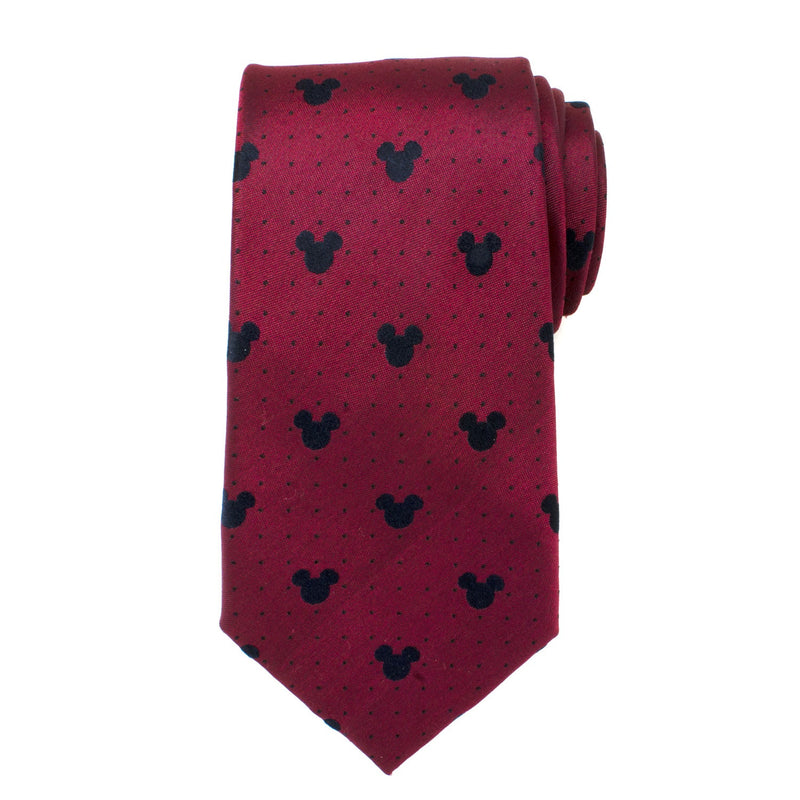 Disney Mickey Mouse Red Pin Dot Men's Tie