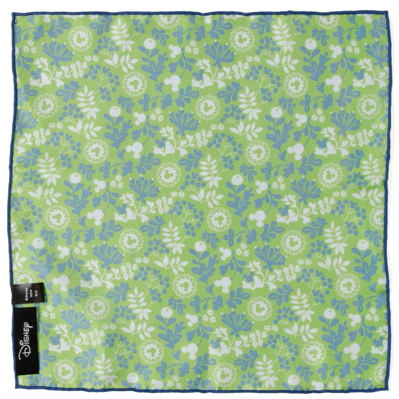 Disney Mickey Mouse Floral Green Pocket Square