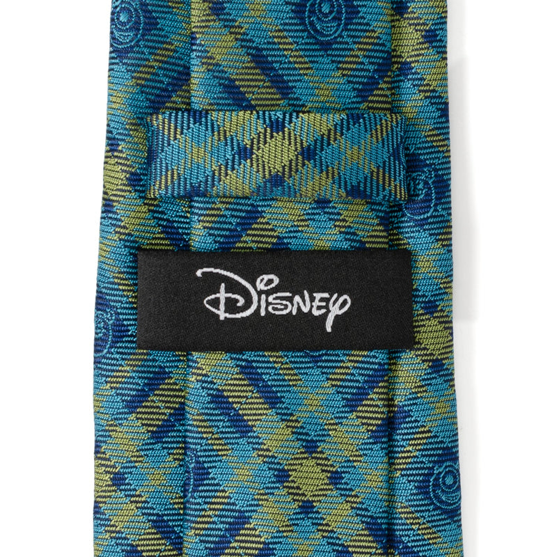 Disney Pixar Monsters Inc. Plaid Blue and Green Tie