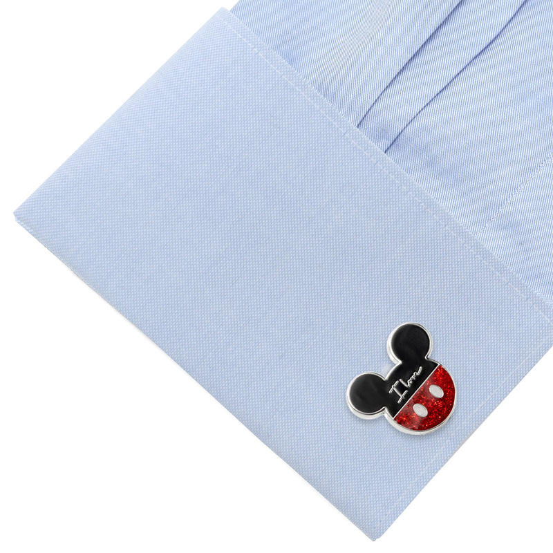 Disney Mickey and Minnie Mouse "I Love Us" Cufflinks