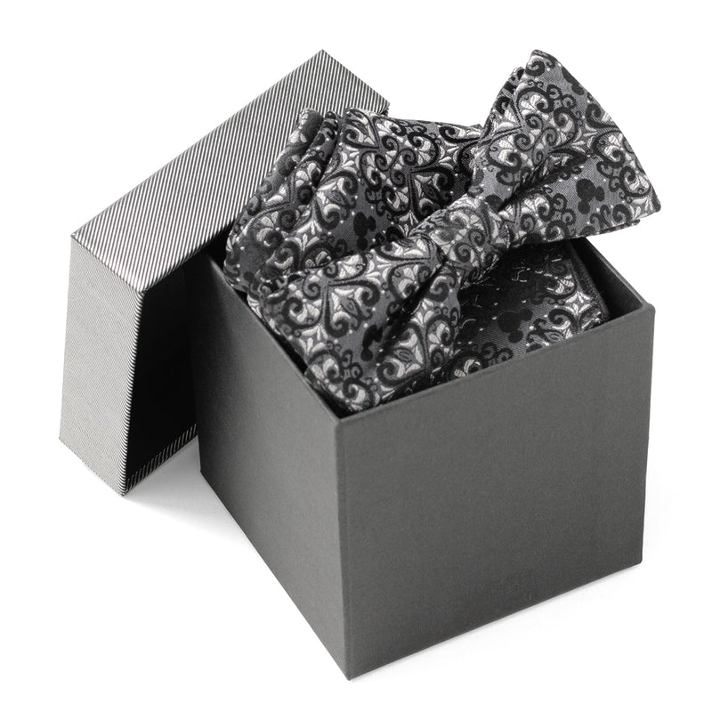 Disney Mickey Mouse Damask Pocket Square and Bow Tie Gift Set