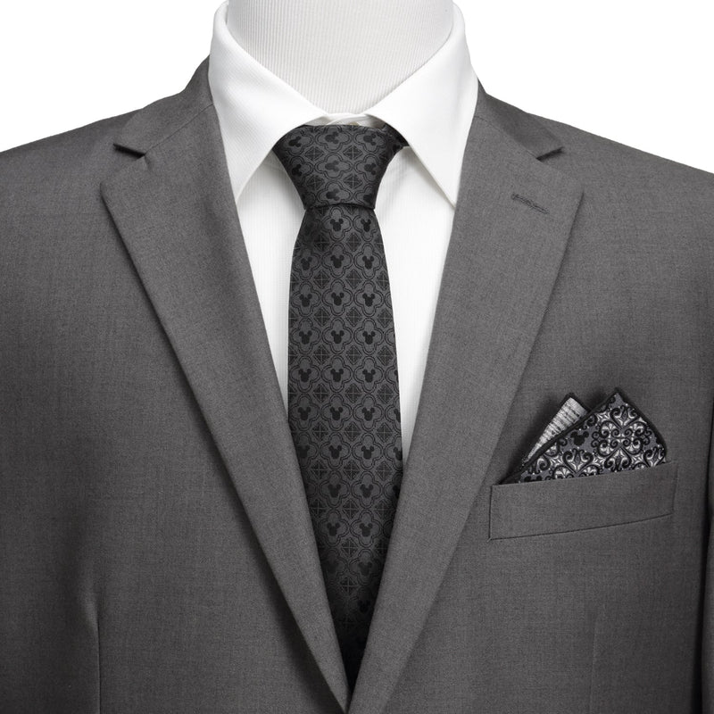 Disney Mickey Mouse Pattern Black Men's Tie