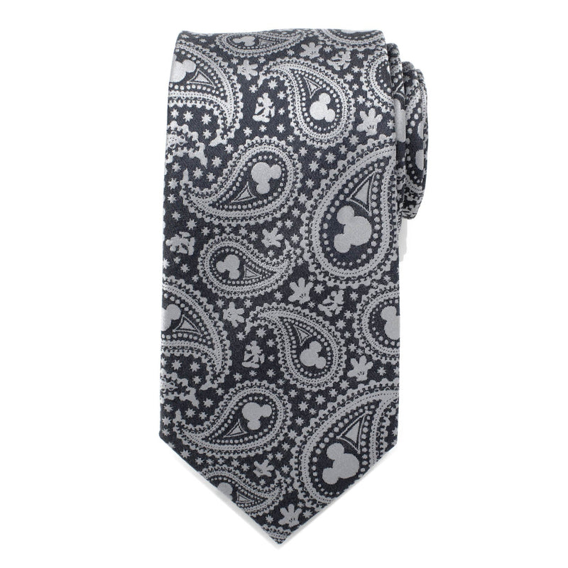 Disney Mickey Mouse Gray Paisley Mens Tie