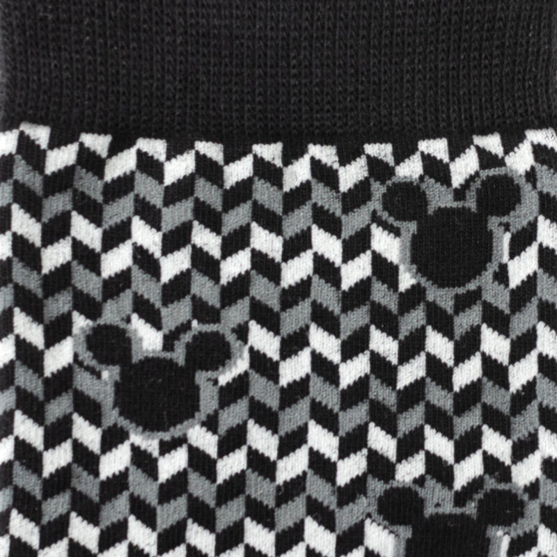 Disney Mickey Mouse Silhouette Chevron Sock and Mickey Blue Lapel Pin Gift Set