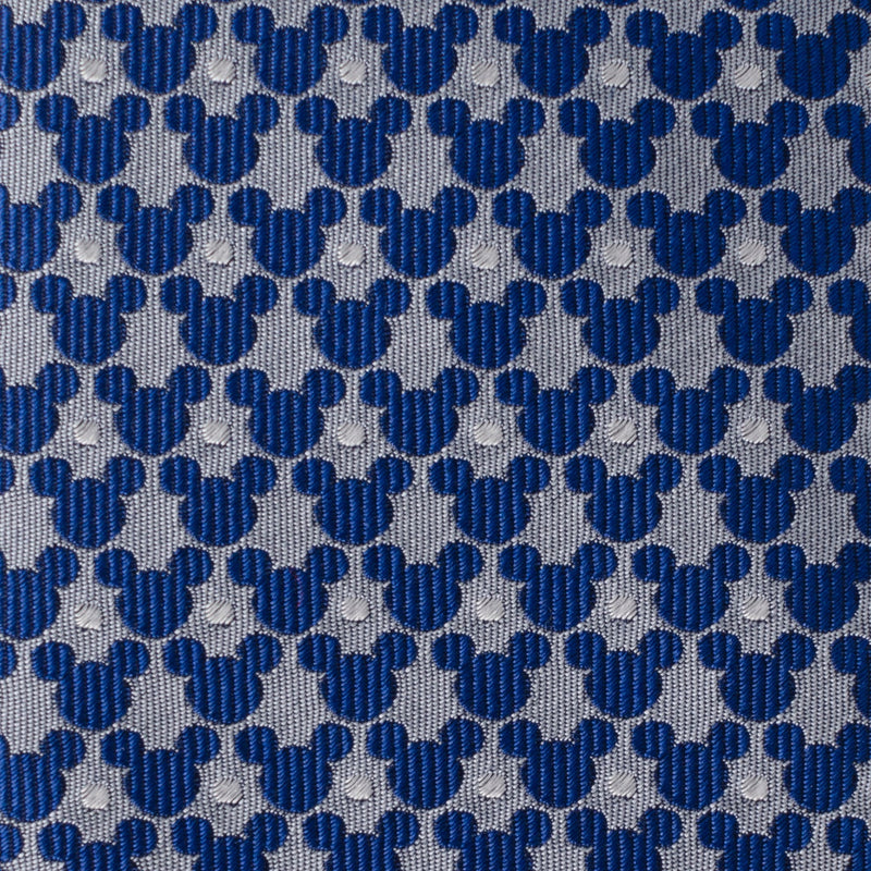 Disney Mickey Mouse Silhouette Pattern Dot Blue Tie