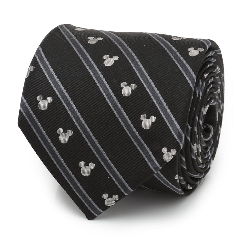 Disney Mickey Mouse Stripe Black Men's Tie