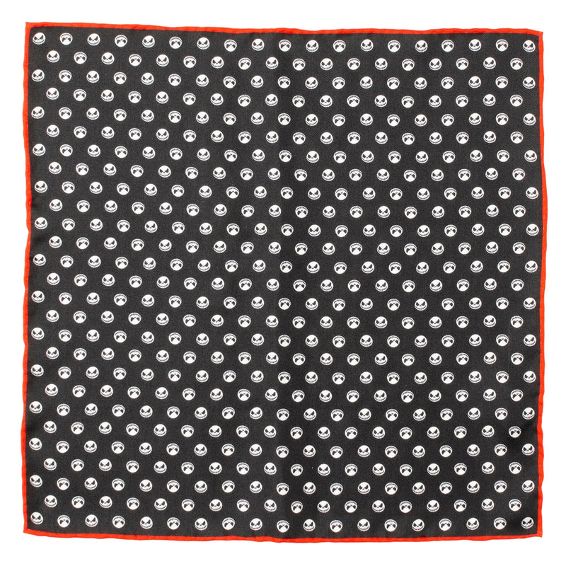 Disney The Nightmare Before Christmas Jack Skellington Men's Black Pocket Square
