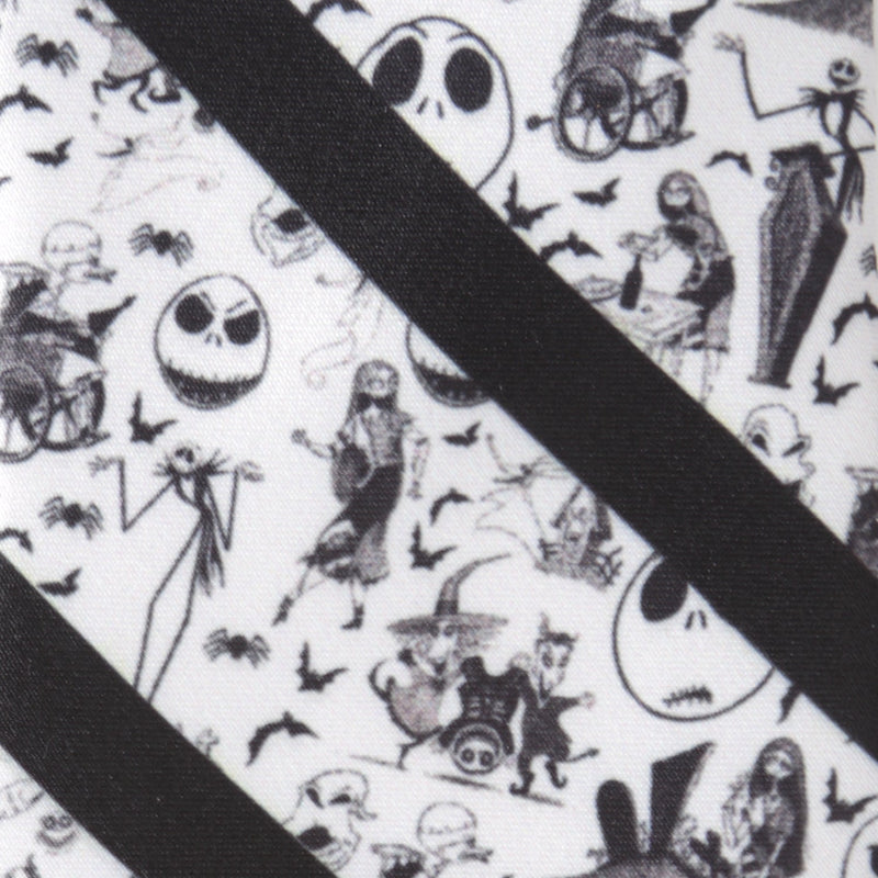 Disney The Nightmare Before Christmas Striped Black Men's Tie