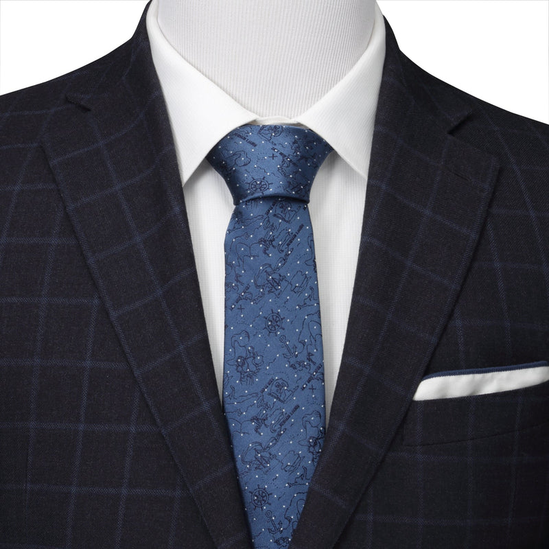 Disney Peter Pan Treasure Map Navy Dot Men's Tie