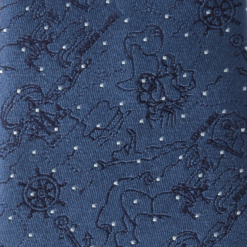 Disney Peter Pan Treasure Map Navy Dot Men's Tie