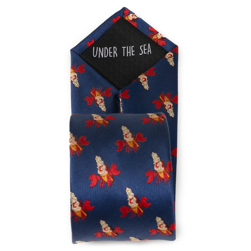 Disney The Little Mermaid Sebastian Hidden Message Blue Men's Tie